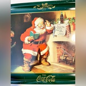 *GUC**VINTAGE* 1973 Coca Cola Christmas Tray - “Dear Santa” - 14.5” x 11” - USA